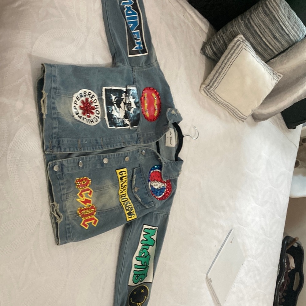Dressed in lala hand painted jean jacket